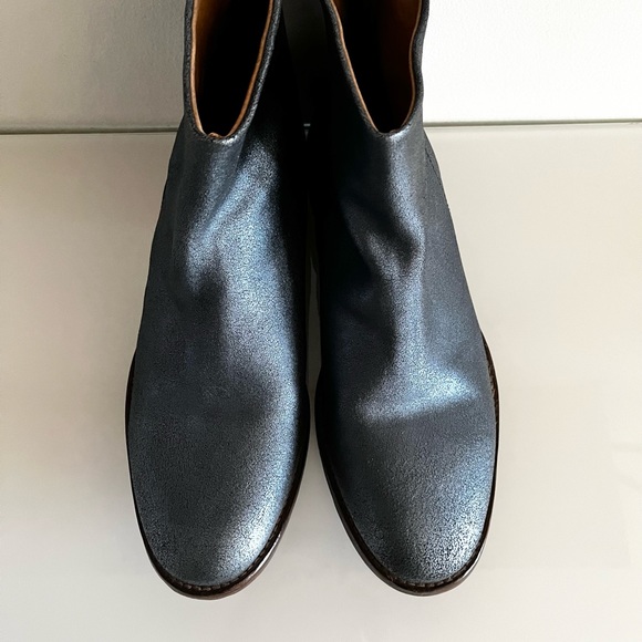 MOMA Anna Boots in Metallic Blue Genuine Leather, 40EU, NWOT - Picture 4 of 13